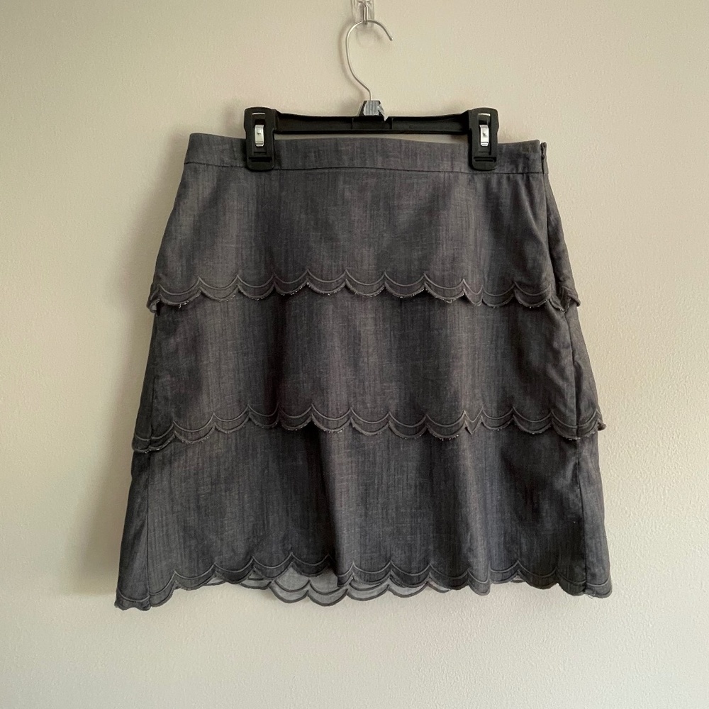 Gray Tiered Banana Republic Skirt - Picture 2 of 3